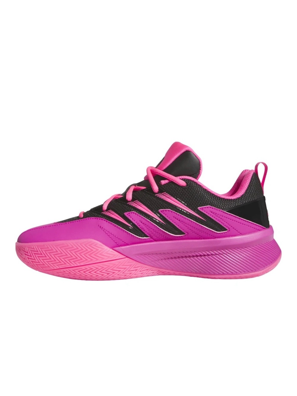 adidas Dame Certified 3 J Pink and Black Basketball Sneakers - Picture 2 of 6